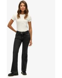 Superdry - Vintage Mid Rise Slim Flare Jeans Size: 28/30 - Lyst