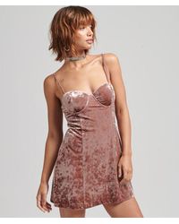 Superdry - & Co Velvet Cupped Mini Cami Dress - Lyst