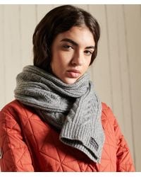 Superdry - Luxe Colsjaal Met Kabelpatroon - Lyst
