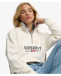 Superdry - Athletic Essentials Graphic Half Zip Sweatshirt - Lyst
