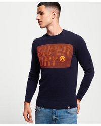 Superdry - Speed Logo Crew Jumper Dark - Lyst