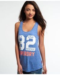 Superdry - Track & Field Vest Top Snowy Royal - Lyst