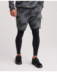 Superdry - Core Gym Tech Shorts Asphalt Marl/Sketch Camo - Lyst