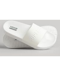 Superdry - & Co Classic Logo Print Code Pool Sliders - Lyst