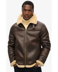 Superdry - & Co Faux Shearling Aviator Jacket - Lyst