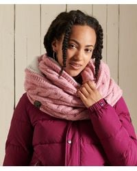 Superdry - & Co Tweed Cable Snood - Lyst