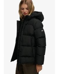 Superdry - & Co Hooded Mid Length Sports Puffer Jacket - Lyst