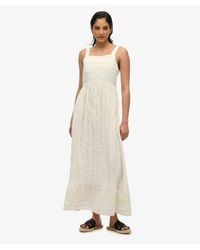 Superdry - Statement Gelaagde Maxi-jurk - Lyst