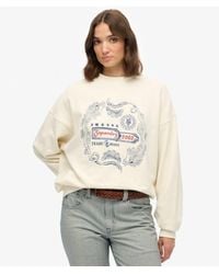 Superdry - Tokyo Narrative Oversized Sweatshirt - Lyst