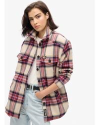 Superdry - Borg Check Overshirt - Lyst