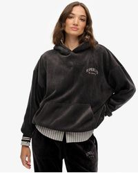 Superdry - & Co Country Club Velour Relaxed Hoodie - Lyst