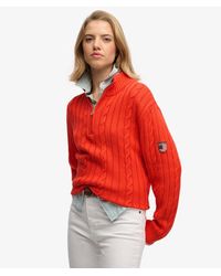 Superdry - & Co Slouchy Cable Half Zip Jumper - Lyst