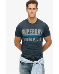 Superdry - Cotton Logo Print Japan Stripe Relaxed T-shirt - Lyst