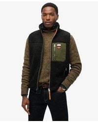 Superdry - Vintage Retro Fleece Gilet - Lyst