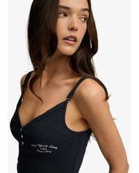 Superdry - & Co Athletic Essentials Button Down Cami Top - Lyst