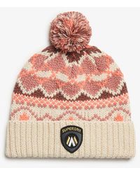 Superdry - & Co Fairisle Apres Ski Knitted Beanie Hat - Lyst