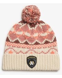 Superdry - & Co Fairisle Apres Ski Knitted Beanie Hat - Lyst