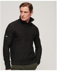 Superdry - Chunky Knit Button Neck Jumper - Lyst