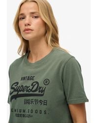 Superdry - Vintage T-shirt Met Versierd Logo En Relaxte Pasvorm - Lyst