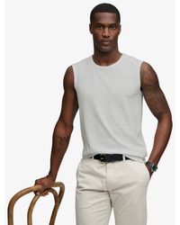 Superdry - Classic Cotton Linen Tank Top - Lyst