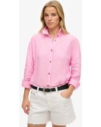 Superdry - & Co Casual Linen Boyfriend Shirt - Lyst