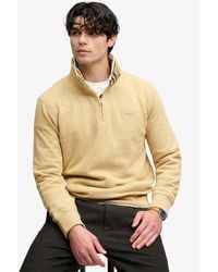 Superdry - & Co Essential Serif Logo Half Zip Sweatshirt - Lyst