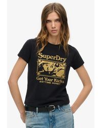 Superdry - & Co Graphic Print Pop Archive Super Fitted T-shirt - Lyst