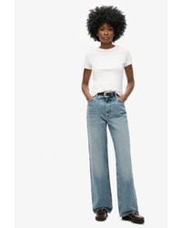 Superdry - Organic Cotton Wide Leg Jeans - Lyst