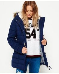 Superdry - Tall Marl Toggle Puffle Jacket Nebraska Herringbone - Lyst