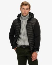 Superdry - Hooded Storm Fleece Hybrid Jacket - Lyst