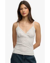 Superdry - Femme Débardeur Athletic Essentials Col V À Bordure Taille - Lyst