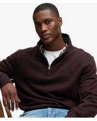 Superdry - & Co Essential Serif Logo Half Zip Sweatshirt - Lyst