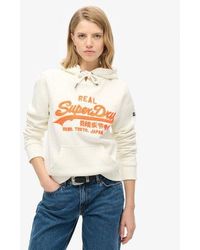 Superdry - Neon Vintage Logo Embroidered Graphic Hoodie - Lyst