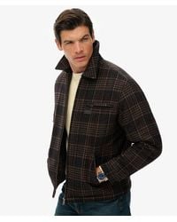 Superdry - & Co Wool Blend Check Ranch Jacket - Lyst