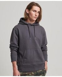 Superdry - Essential Overdyed Hoodie Dark Slate - Lyst