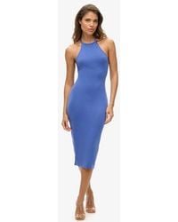 Superdry - Jersey Midi-jurk Met T-rug - Lyst