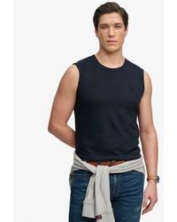Superdry - Classic Cotton Linen Tank Top - Lyst