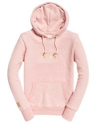 superdry pink hoodie