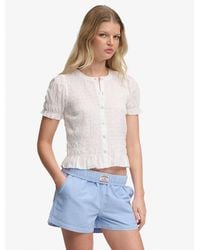 Superdry - & Co Cotton Elastic Check Shorts - Lyst