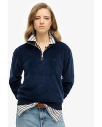Superdry - & Co Velour Half Zip Sweatshirt - Lyst
