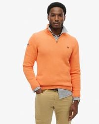 Superdry - Homme Pull En Maille À Demi-Zip En Coton Taille - Lyst
