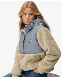 Superdry - Super Soft Hybrid Half Zip Jacket - Lyst