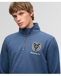 Superdry - & Co Vintage Athletic Half Zip Sweatshirt - Lyst