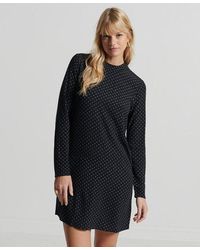 Superdry - Long Sleeve Woven Mini Dress - Lyst