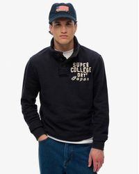 Superdry - Vintage Athletic Half Button Jumper - Lyst
