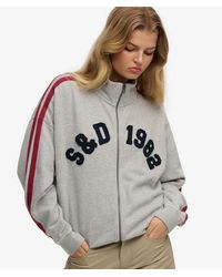 Superdry - Athletic Essentials Applique Loose Zip Track Top - Lyst