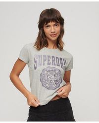 Superdry - Collegiate T-shirt Met Grafische Print - Lyst