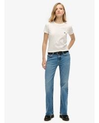 Superdry - Vintage Mid Rise Slim Flare Jeans - Lyst