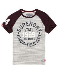 Superdry - Trackster Baseball T-shirt - Lyst
