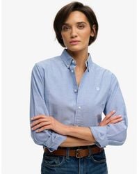 Superdry - Slim Oxford Button Down Long Sleeve Shirt - Lyst
